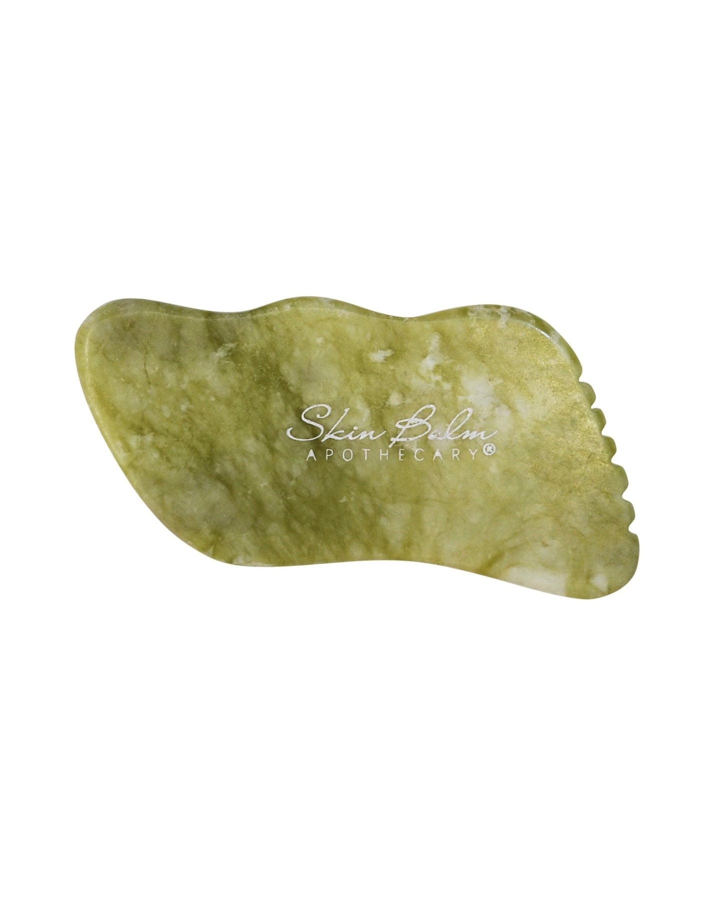 Jade Facial Stone against a white background.